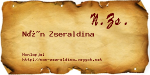 Nán Zseraldina névjegykártya